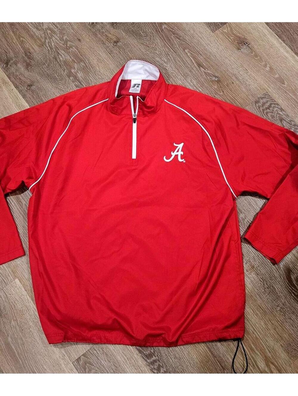 Alabama Crimson Tide Red Quarter-Zip Pullover Jacket Size L